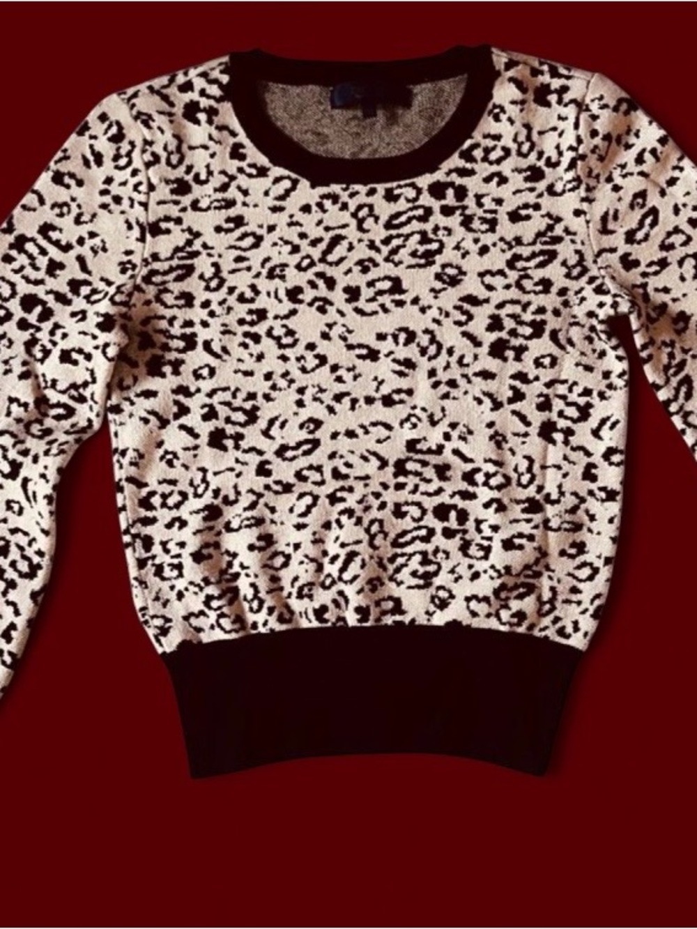 Bold Glam Leopard Crewneck Sweater